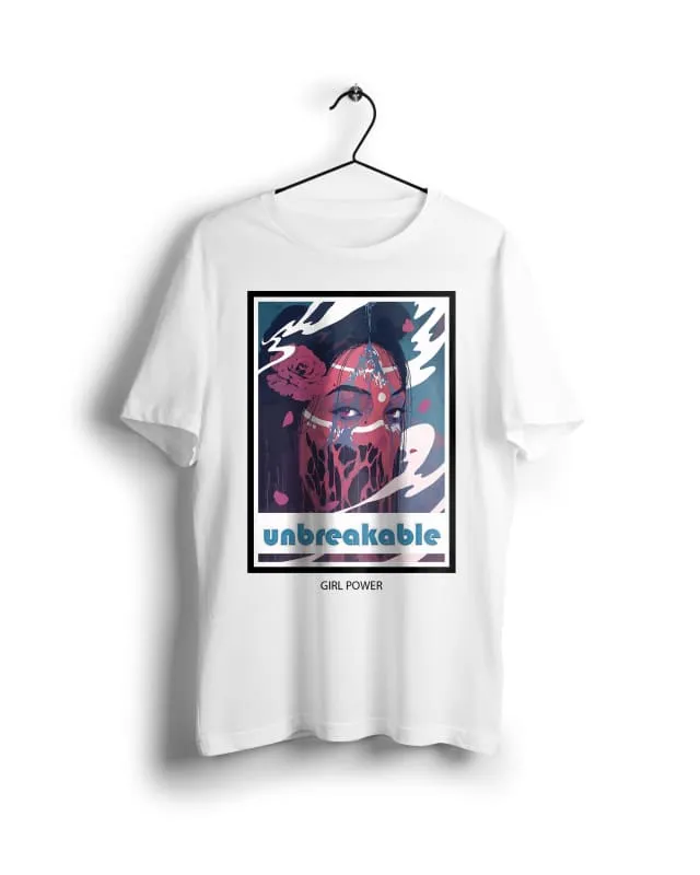 unbreakable Girl - Digital Graphics Basic T-shirt White