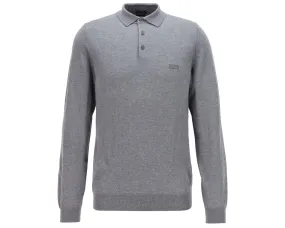 Hugo Boss Bono L 50435429 030 Virgin Wool Polo Shirt Grey