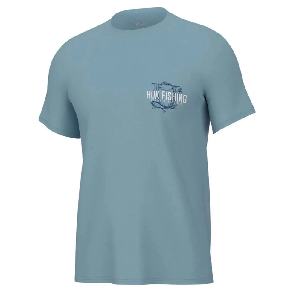 'Huk' Men's Shore Lunch Tee - Crystal Blue