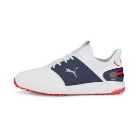 IGNITE ELEVATE Spikeless Golf Shoes | Puma White / Puma Silver / Puma Navy