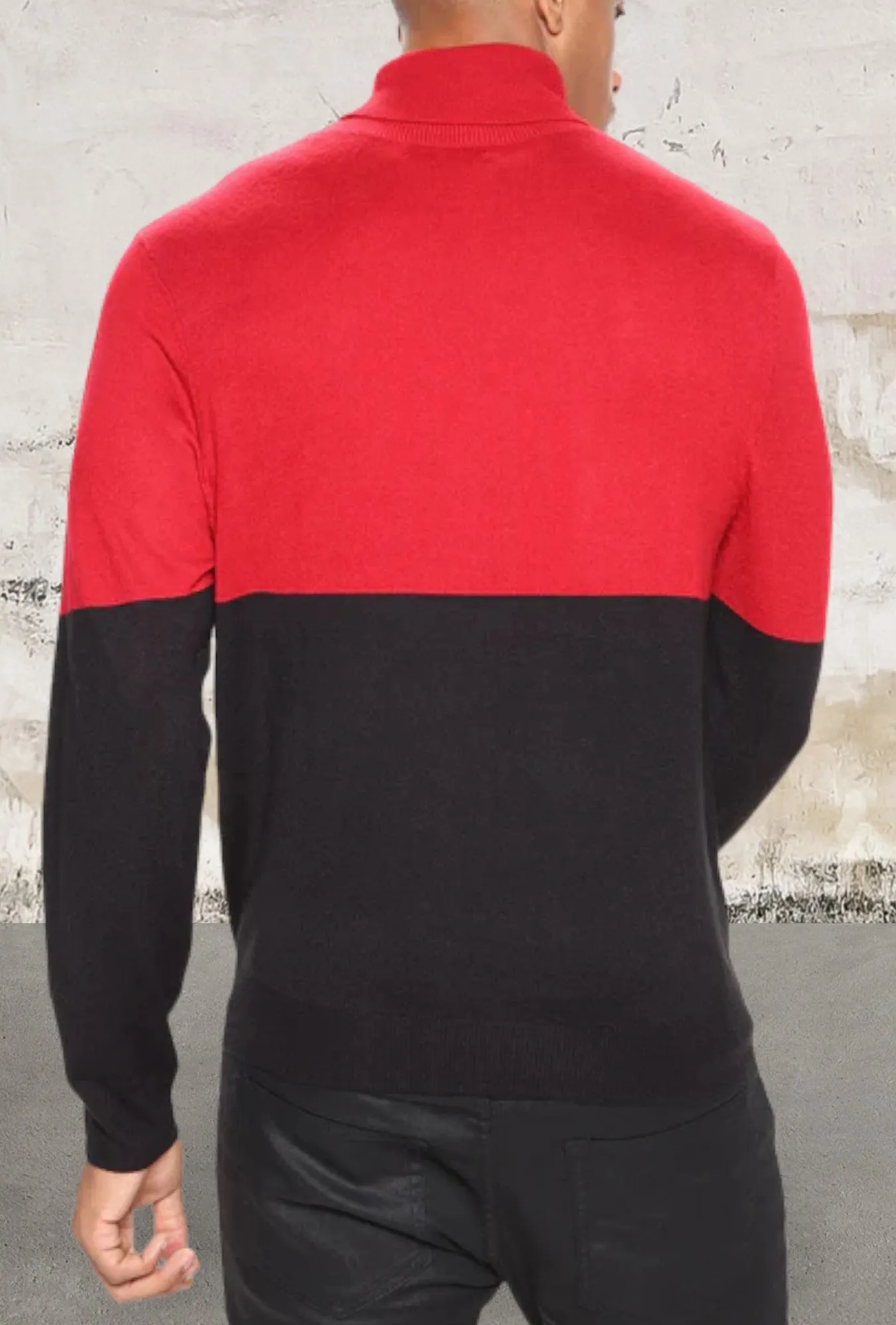 Men Long Sleeve Lightweight Turtleneck Sweater