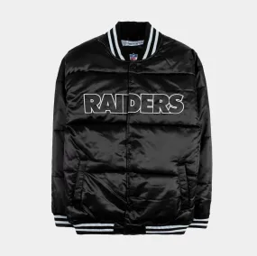 Las Vegas Raiders Bronx Bubble Varsity Mens Jacket (Black)