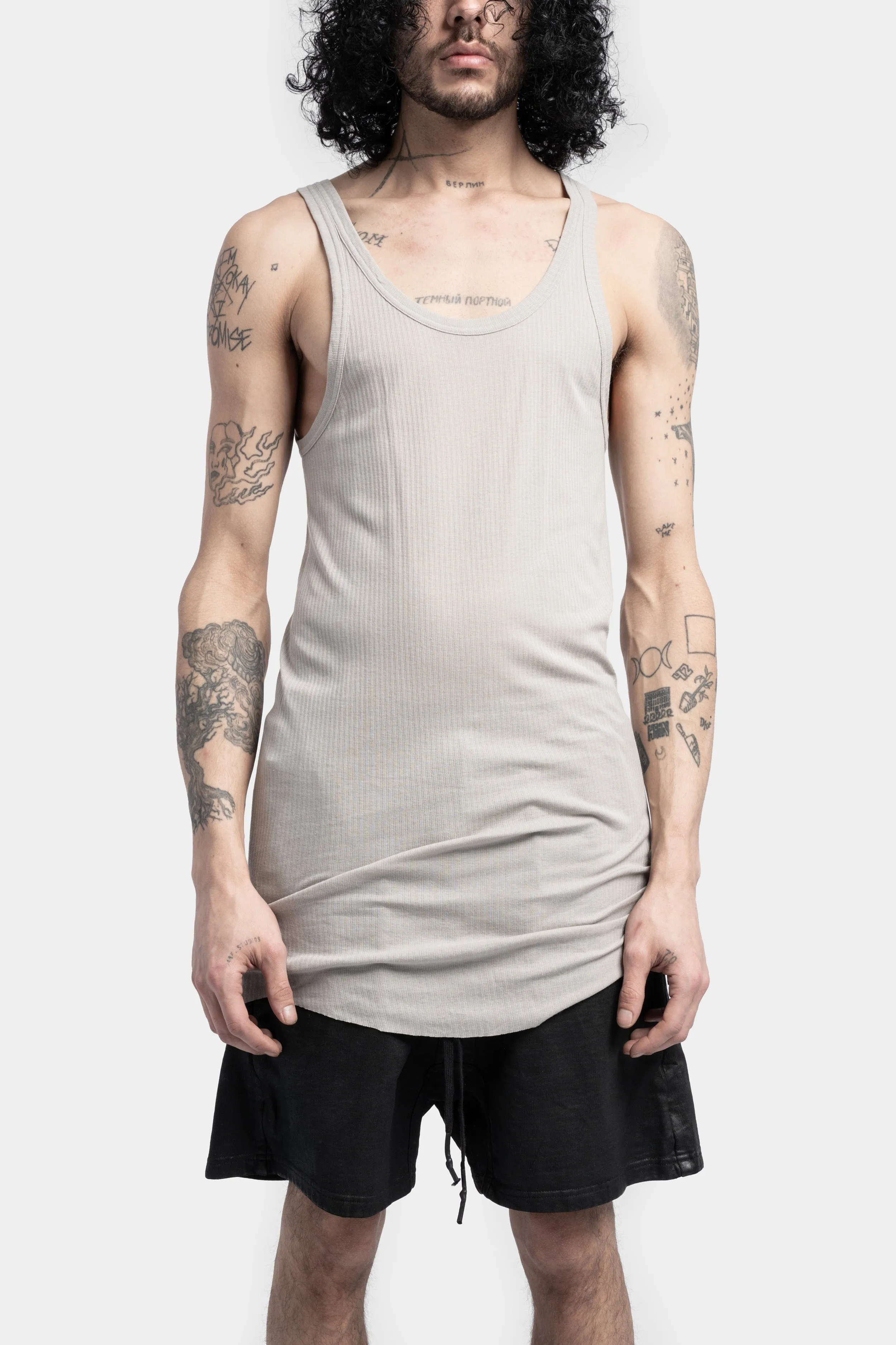 T1B - Lightweight rib tank, Light grey object dyed