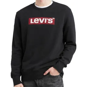 LEVI S Men Graphic Crew B Logo Ssnl Black Sweatshirts