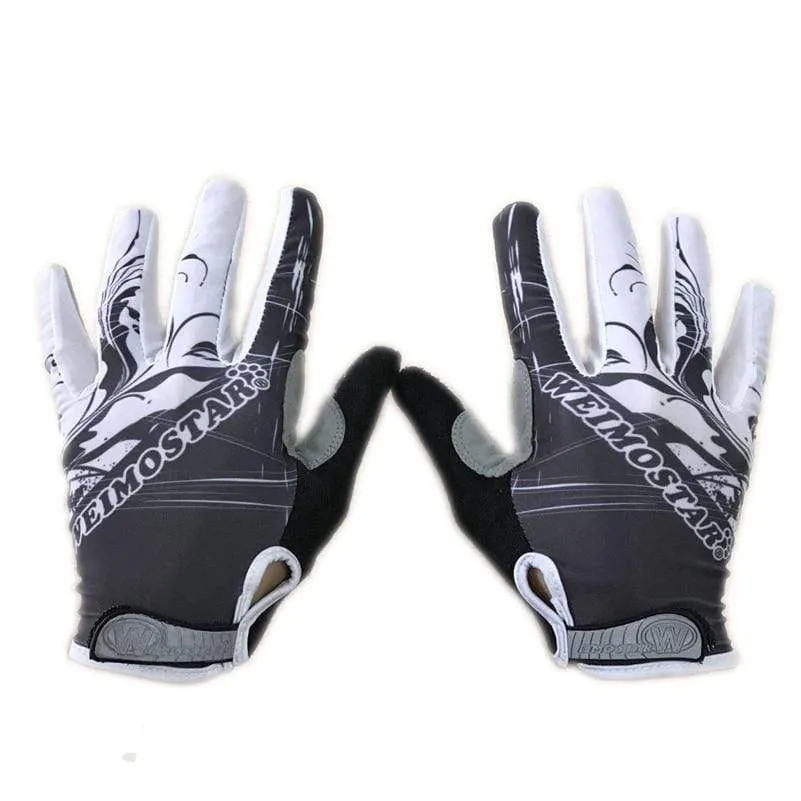 Cycling Gloves Shockproof Gel padded Bike Glove Men Bicycle Full Finger Gloves Women MTB Racing Gloves  Brand White