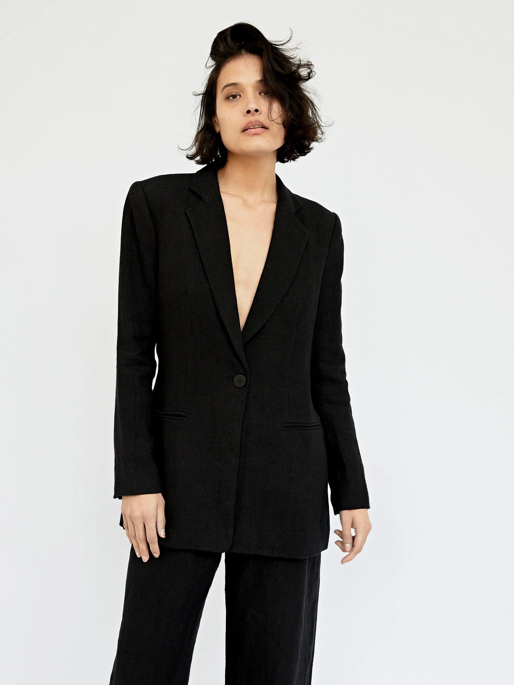 Linen Silhouette Blazer