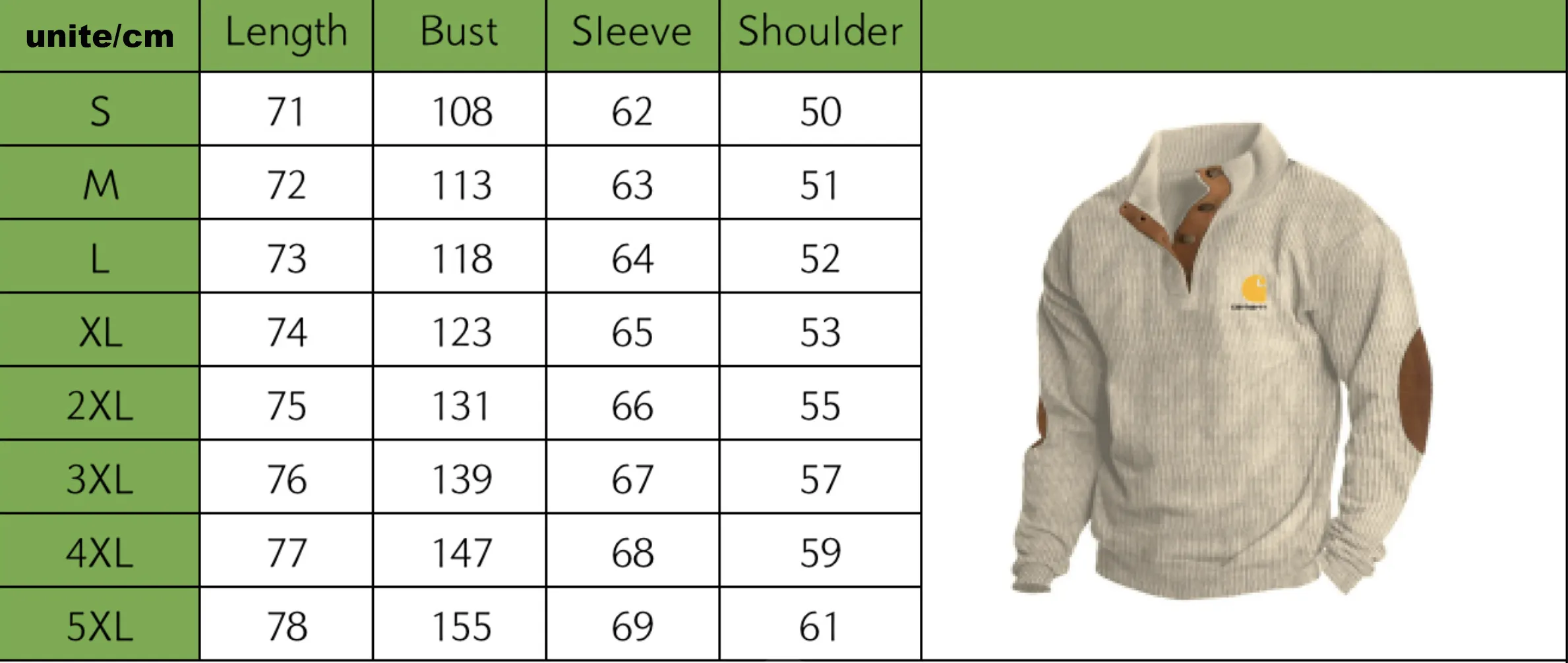 Long-sleeved Sweatshirt with Stand-up Collar Corduroy for Men