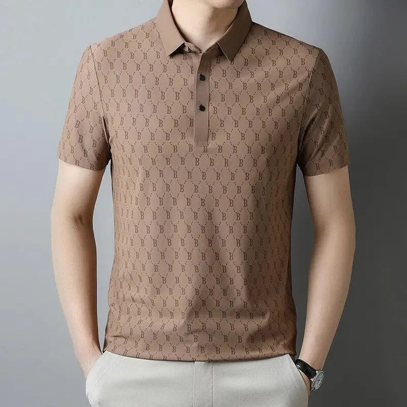 Men Printed Polo Shirt - Short Sleeved