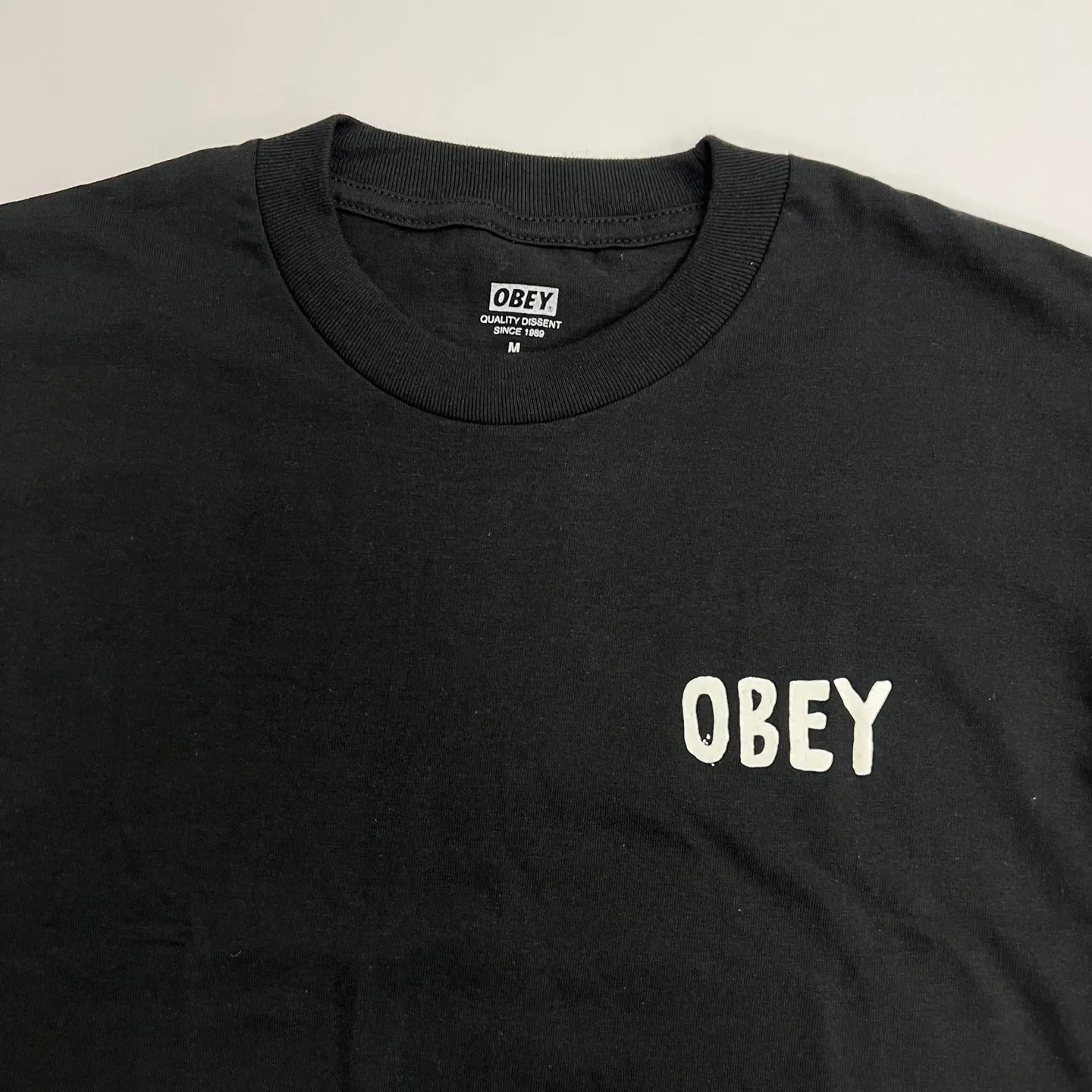 OBEY Logo Print T-Shirt - Black