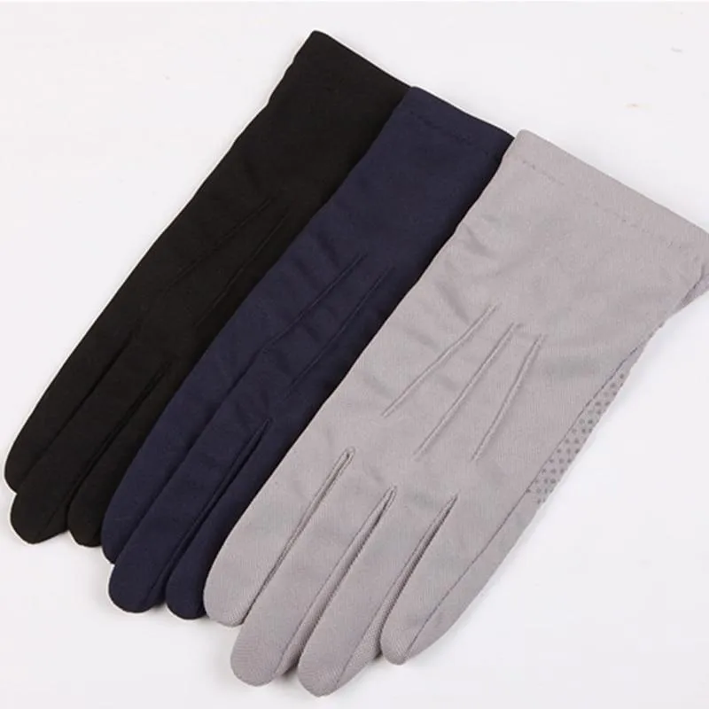 Summer Sun Protection Gloves Male Thin Breathable Anti-Slip Driving Gloves Anti-UV Full Fingers Man Mittens SZ105W1