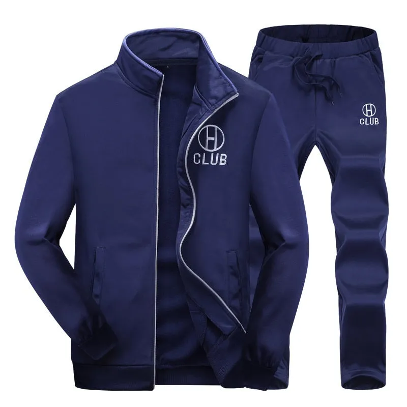 Men Tracksuits with Pants New Gyms Set Sportswear Sweatsuits