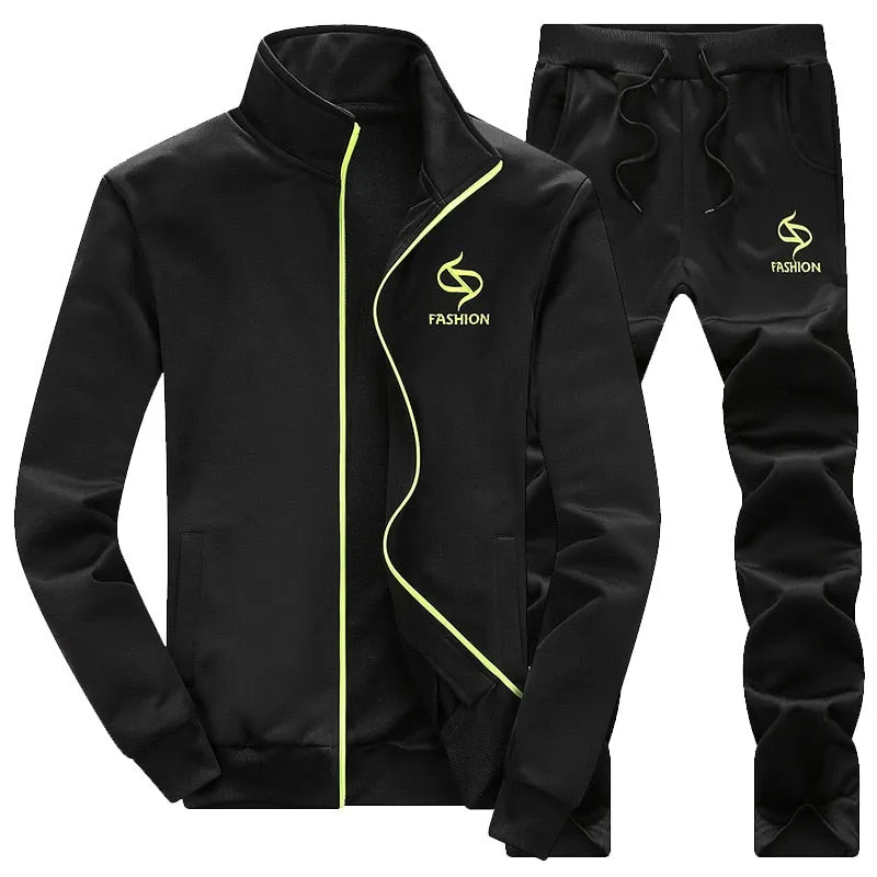 Men Tracksuits with Pants New Gyms Set Sportswear Sweatsuits