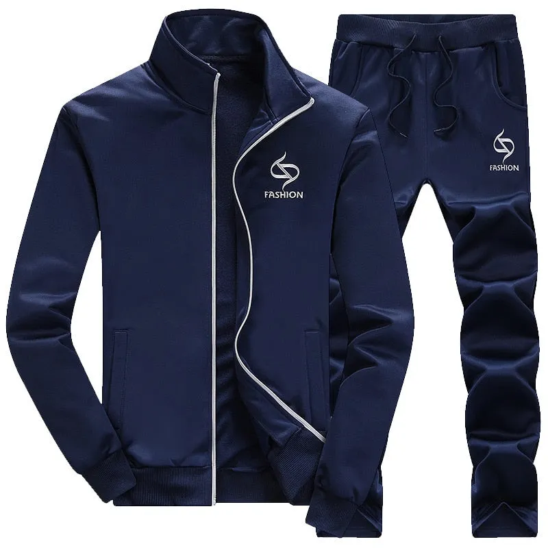 Men Tracksuits with Pants New Gyms Set Sportswear Sweatsuits