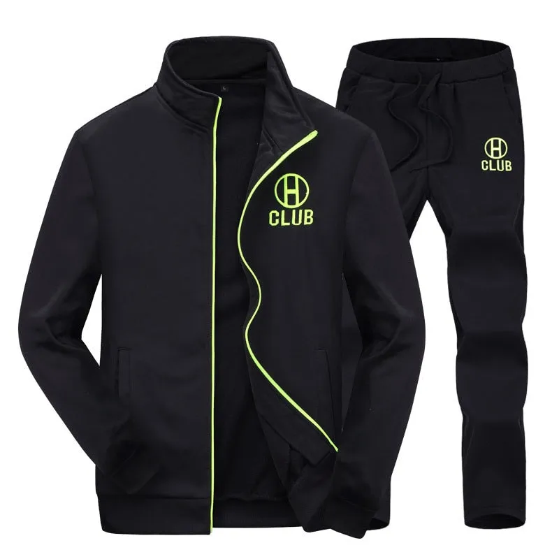 Men Tracksuits with Pants New Gyms Set Sportswear Sweatsuits