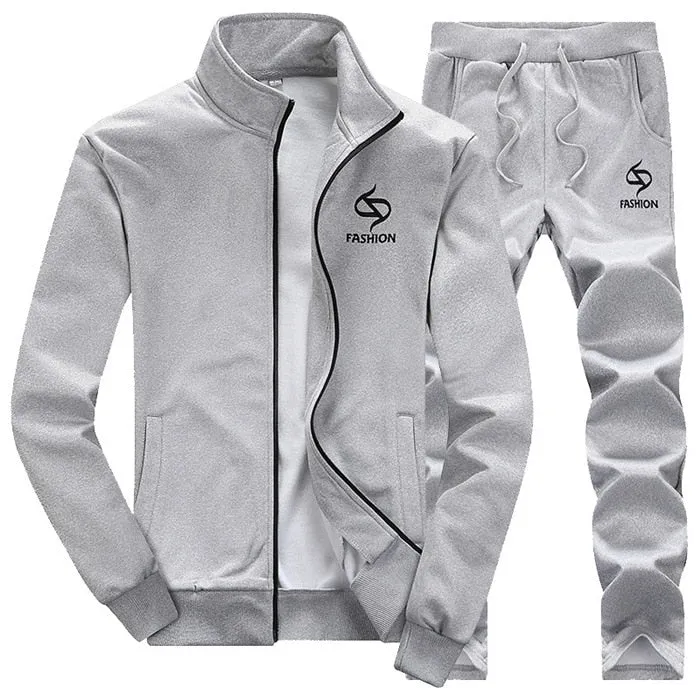 Men Tracksuits with Pants New Gyms Set Sportswear Sweatsuits