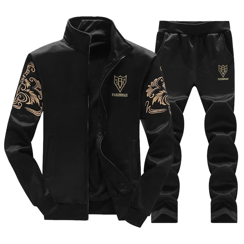 Men Tracksuits with Pants New Gyms Set Sportswear Sweatsuits