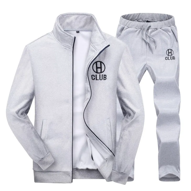 Men Tracksuits with Pants New Gyms Set Sportswear Sweatsuits