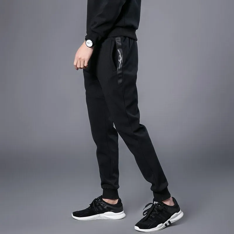 Men Sport Suit Running Set Spring Autumn Hooded Tracksuit Pullover