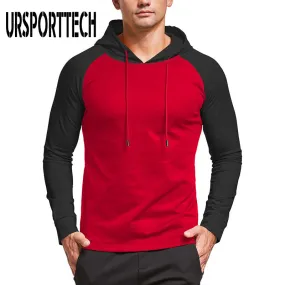 Men Spring Autumn Sweatshirt Streetwear Patchwork Hoodies