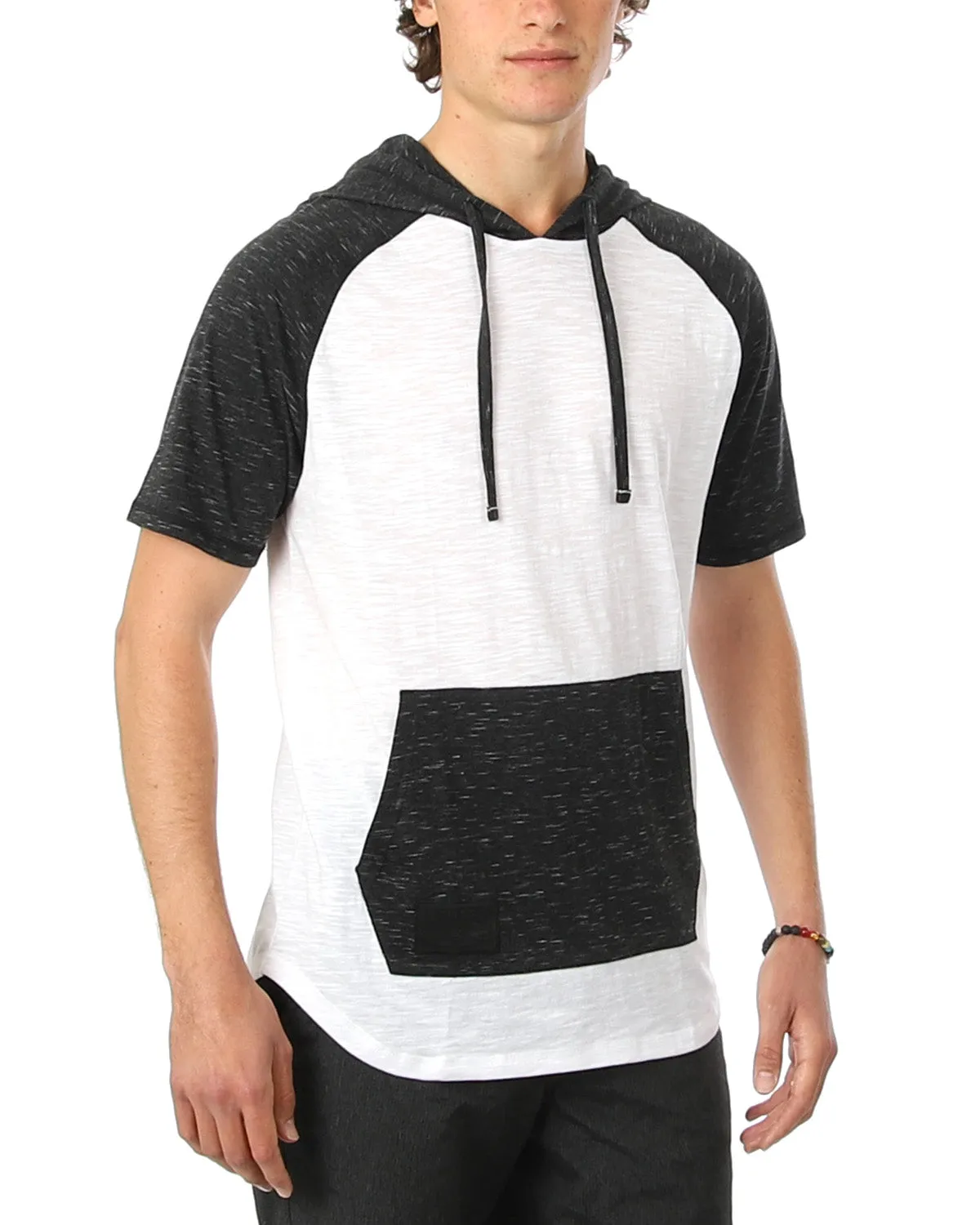 Two-Tone Short Sleeve Raglan Hoodie