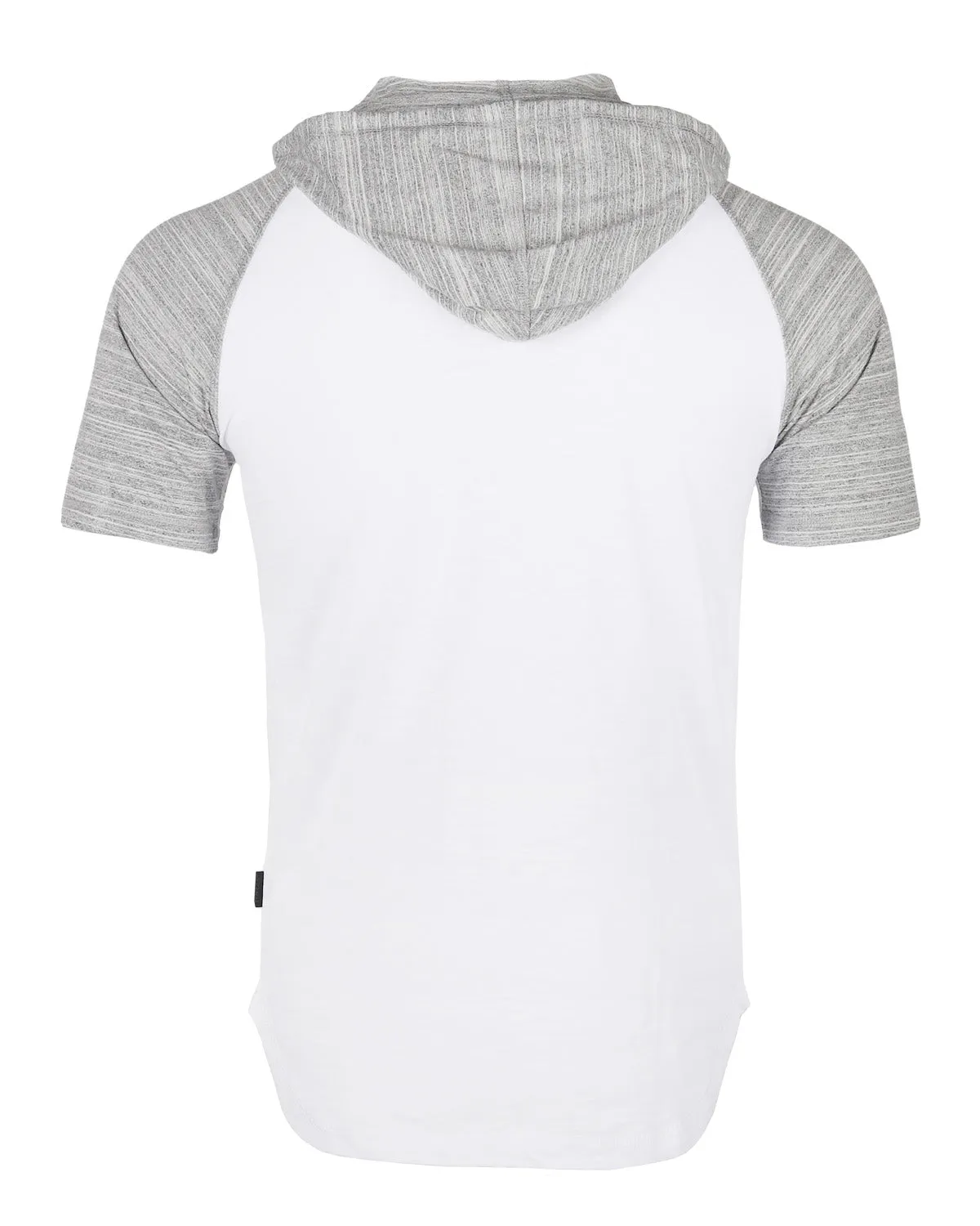 Two-Tone Short Sleeve Raglan Hoodie