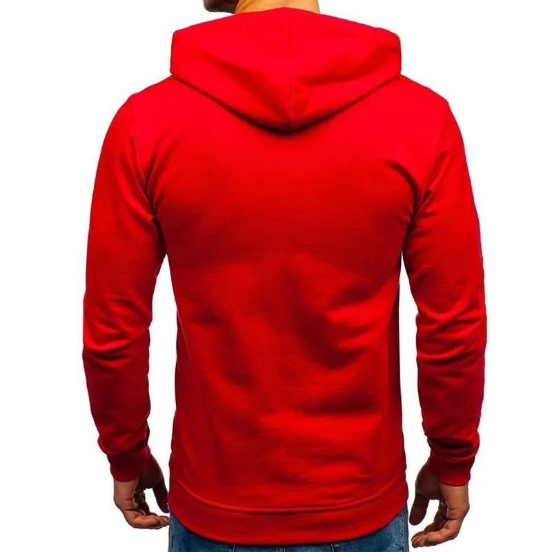 Men's Casual Hoodies Sweatshirts Male black gray Red Hooded Pullovers Solid Color Outerwear Tops 10 Colors M-3XL