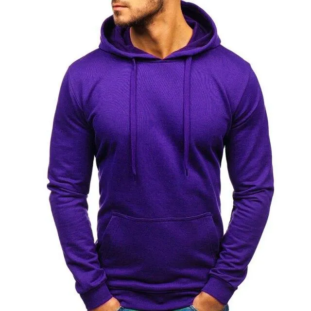 Men's Casual Hoodies Sweatshirts Male black gray Red Hooded Pullovers Solid Color Outerwear Tops 10 Colors M-3XL