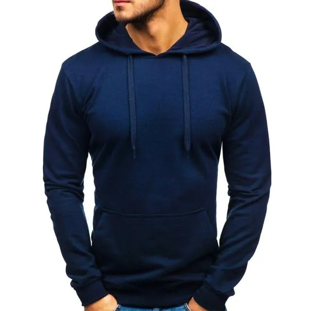 Men's Casual Hoodies Sweatshirts Male black gray Red Hooded Pullovers Solid Color Outerwear Tops 10 Colors M-3XL