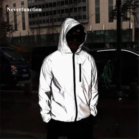 Men's Full Reflective Windbreaker Waterproof Jacket