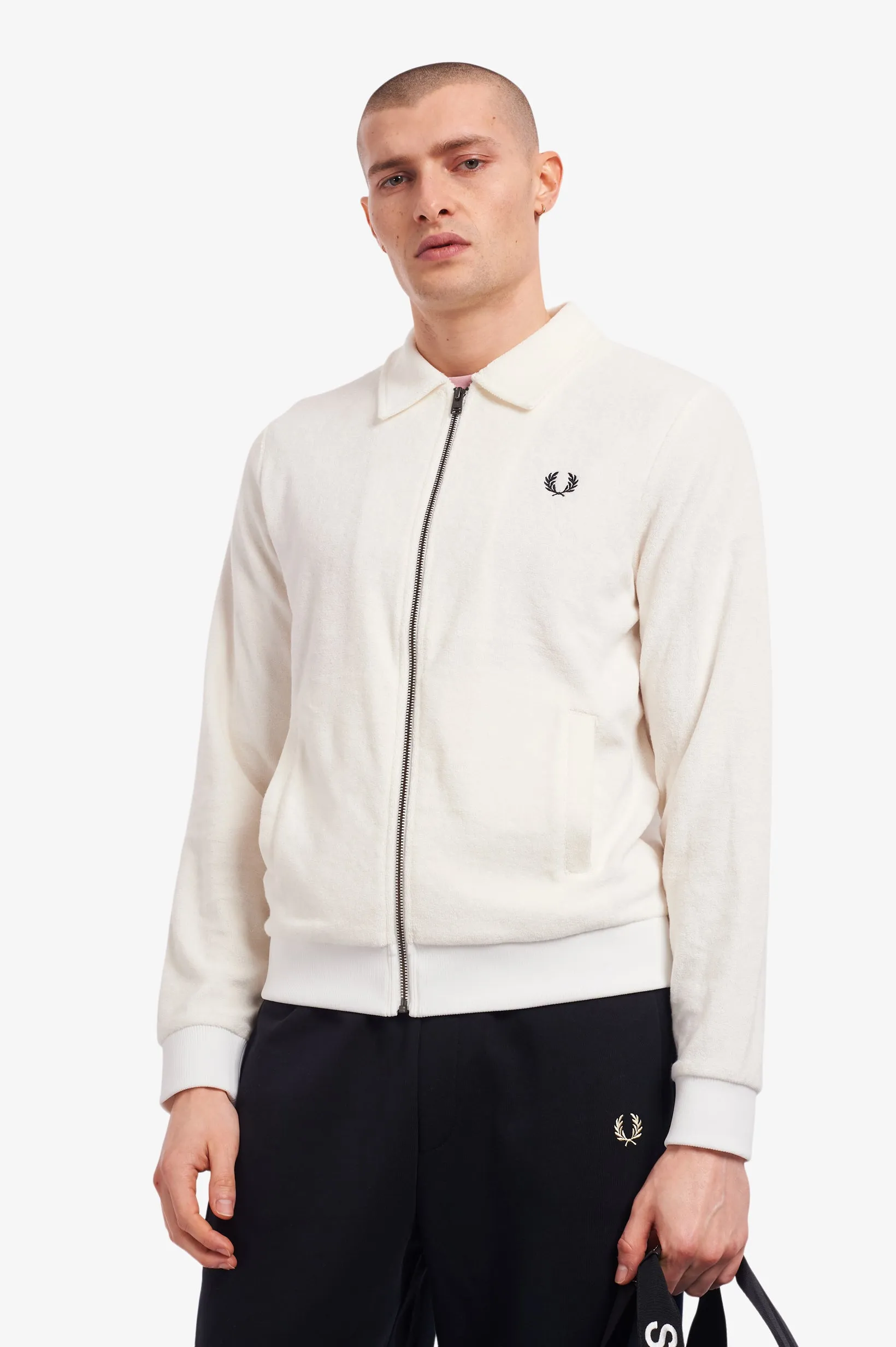 Snow White Towelling Track Jacket