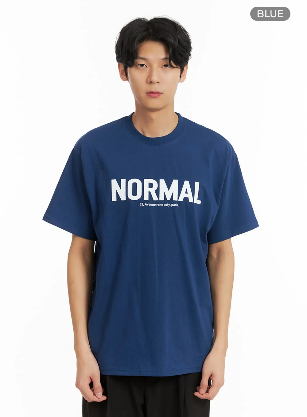 Men's Normal Graphic Lettering Tee IA401