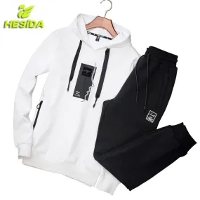 Men's Sports Suits Set Hoodie Hooded Sweatshirt Tracksuit