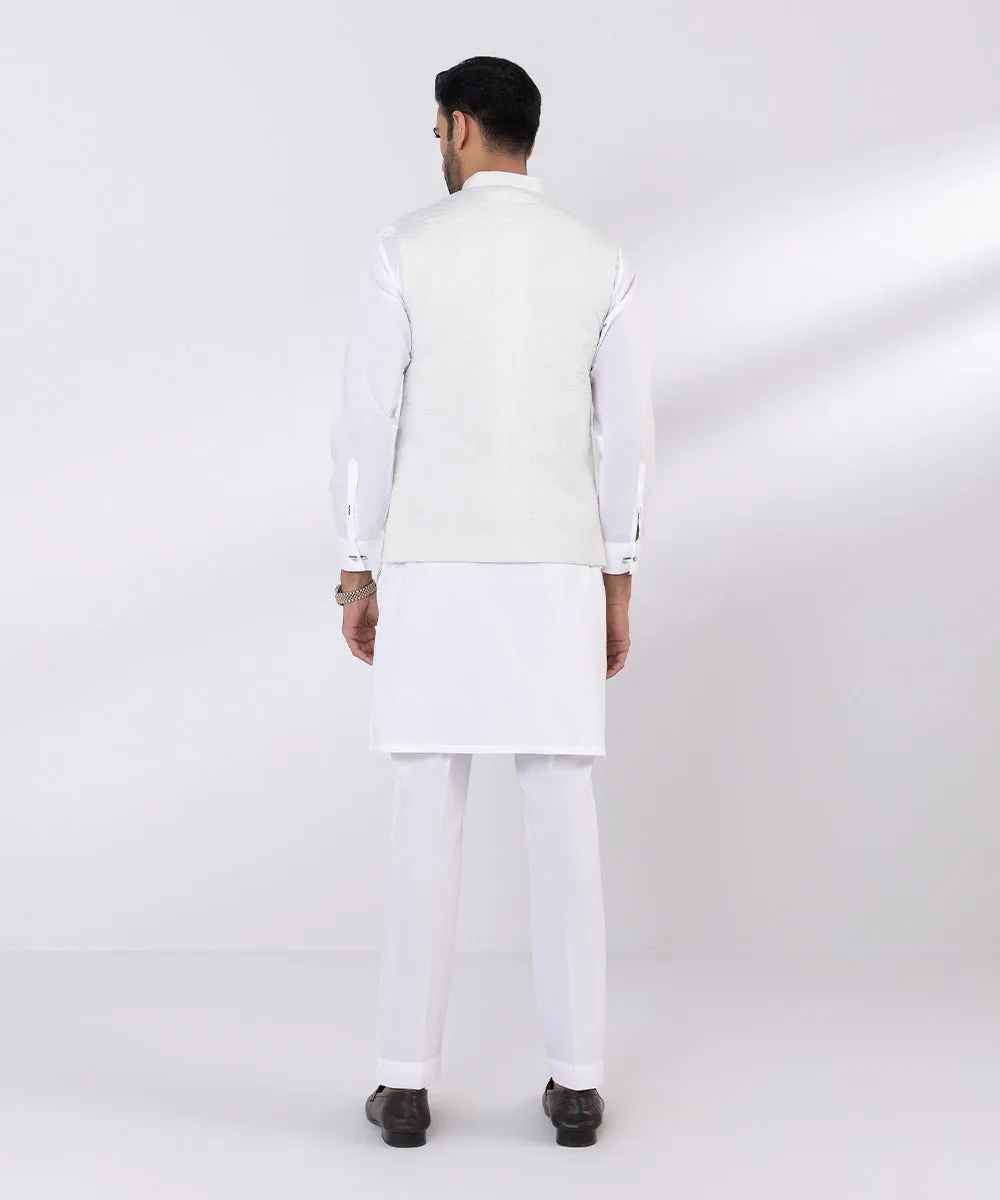 Schiffli Embroidered Cotton Waistcoat