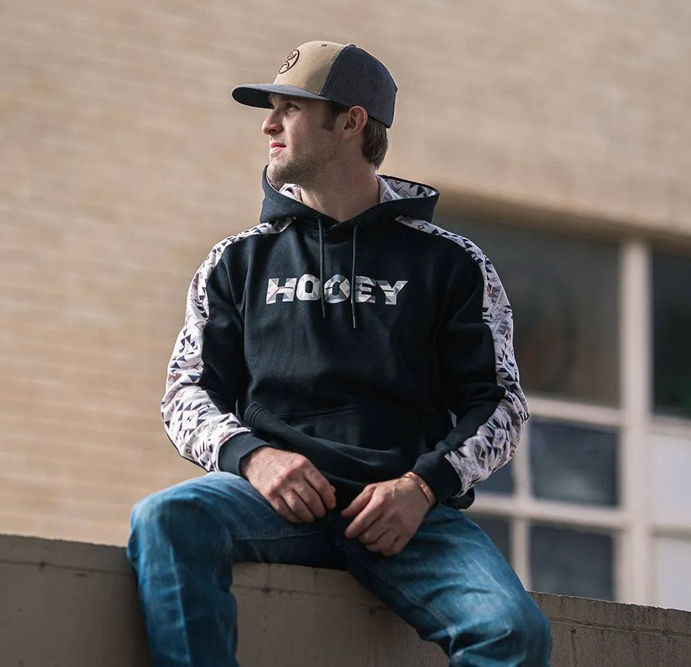 'Hooey' Men's CANYON Hoody - Black / White