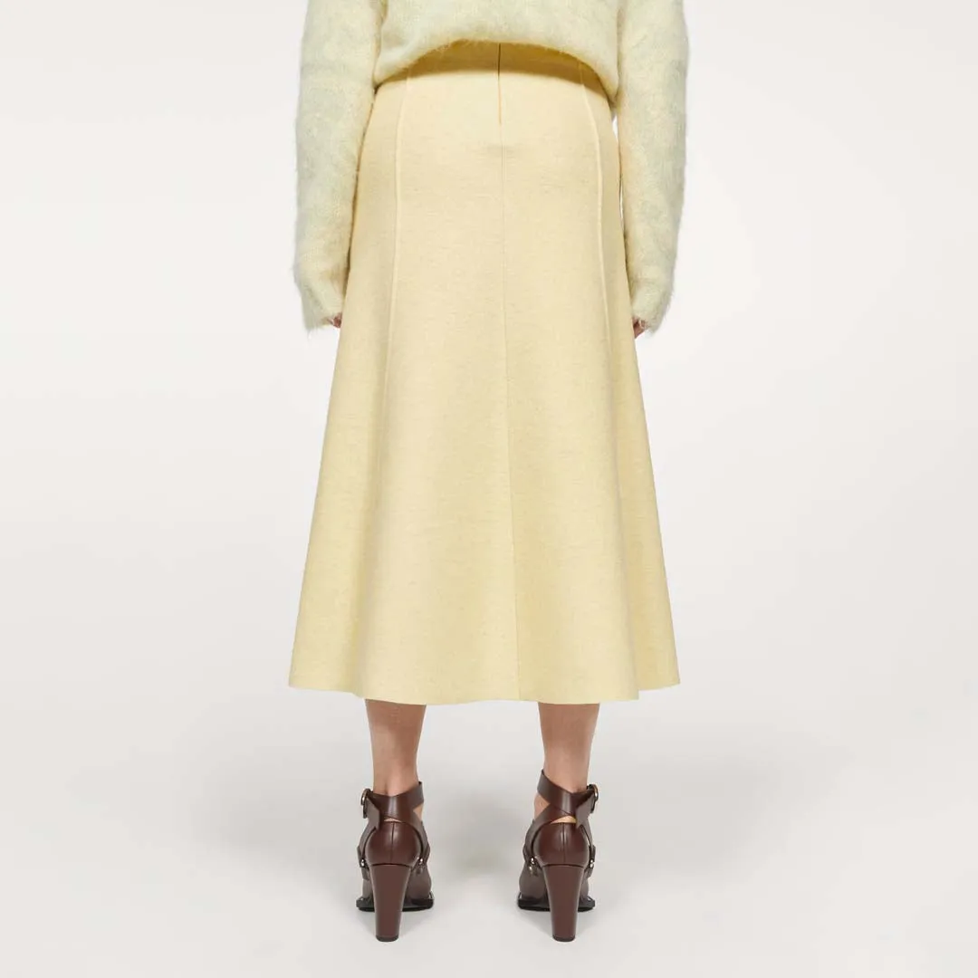 NENEH WOOL SKIRT BUTTER MILK