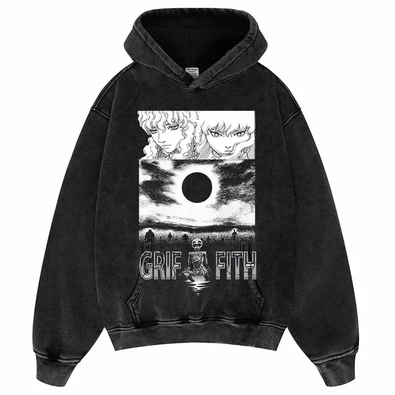 Vintage Japanese Anime Hoodie Men Streetwear Hip Hop Sweatshirt Guts Graphic Hoodie Harajuku COTTON Hoodies Pullover JFCQ02