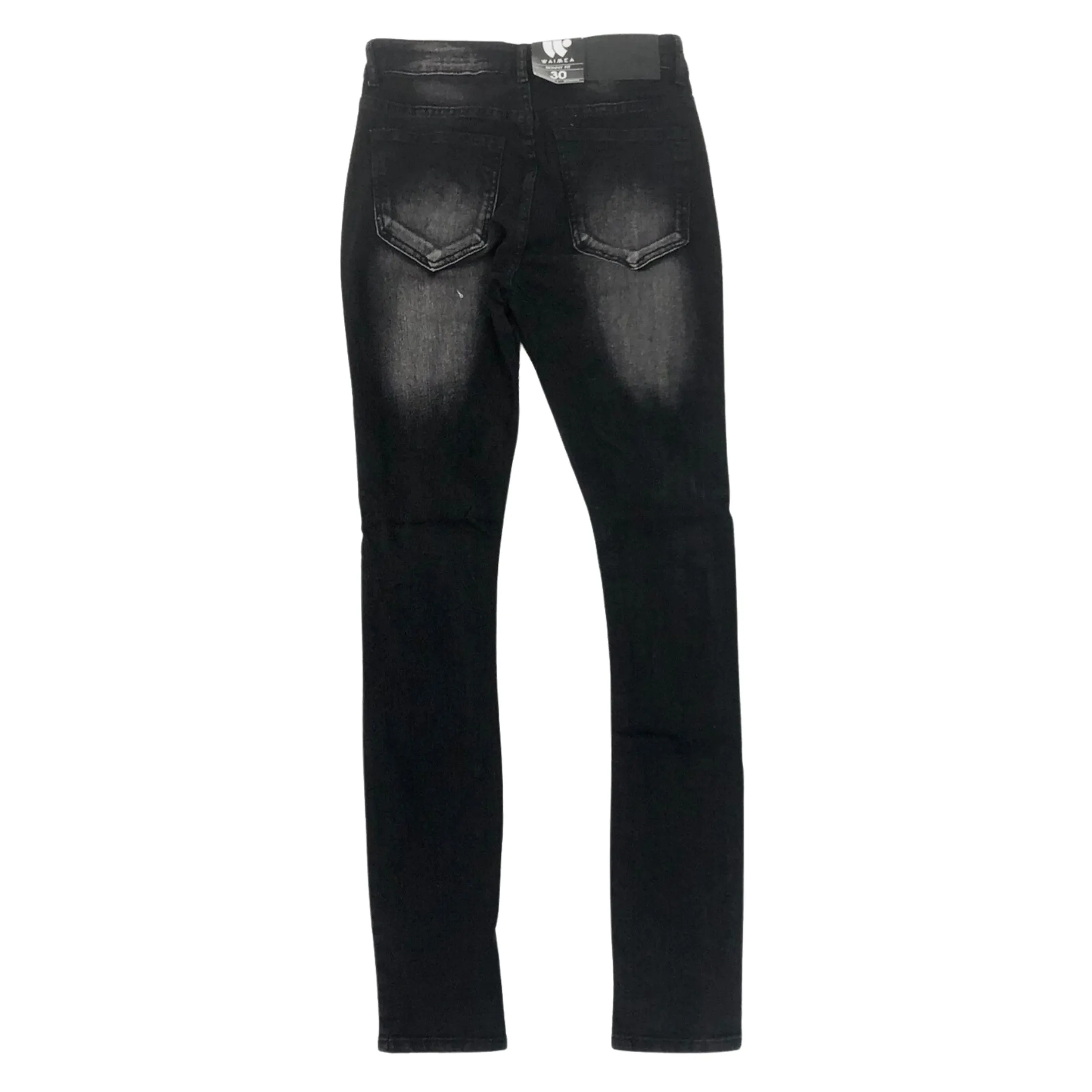 WAIMEA Men Washed Denim Jeans - Black