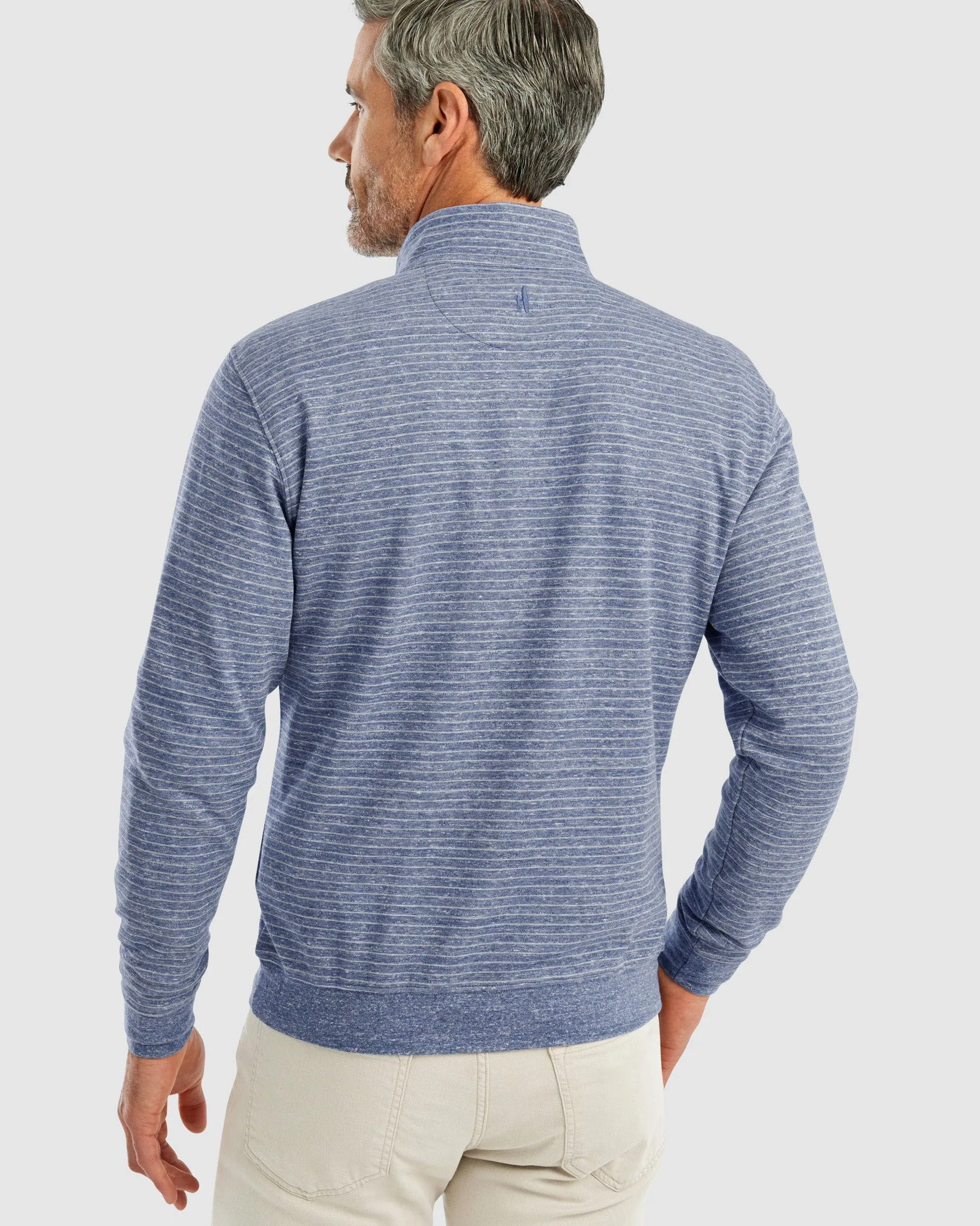 JOHNNIE-O Skiles Striped 1/4 Zip Pullover