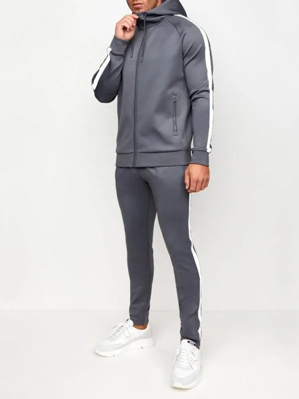 Striped Sports Fitness Men Tracksuit