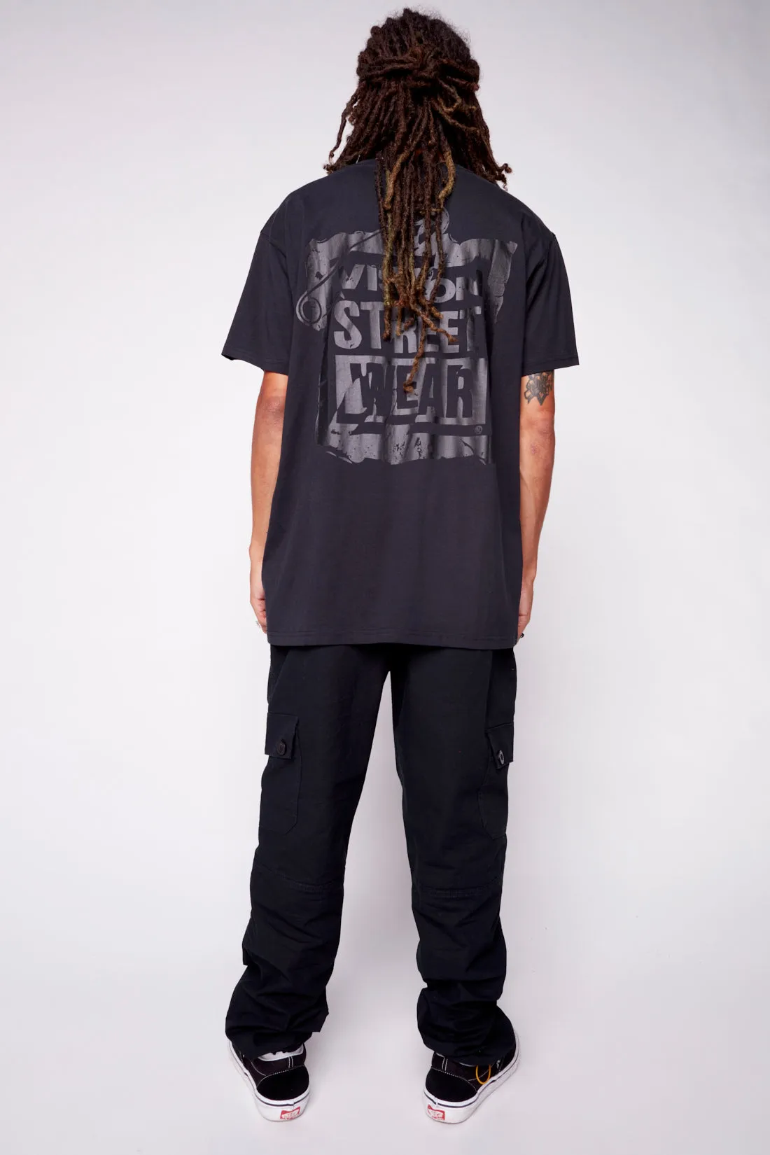 Safety Pin Logo T-Shirt - Black