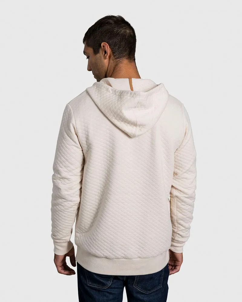 Quilted Quarter Zip Hoodie