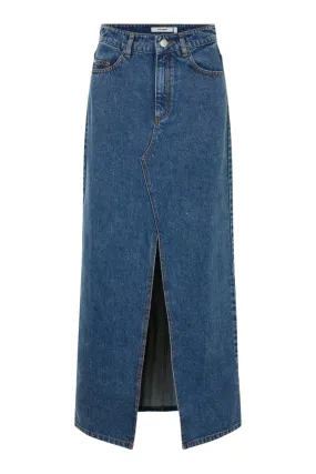 oval square Britney Maxi Skirt Middle Blue