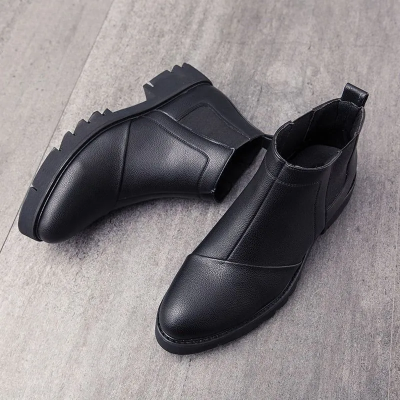 Comfortable Leather Chelsea Ankle Boots - Men's Casual Shoes WC103