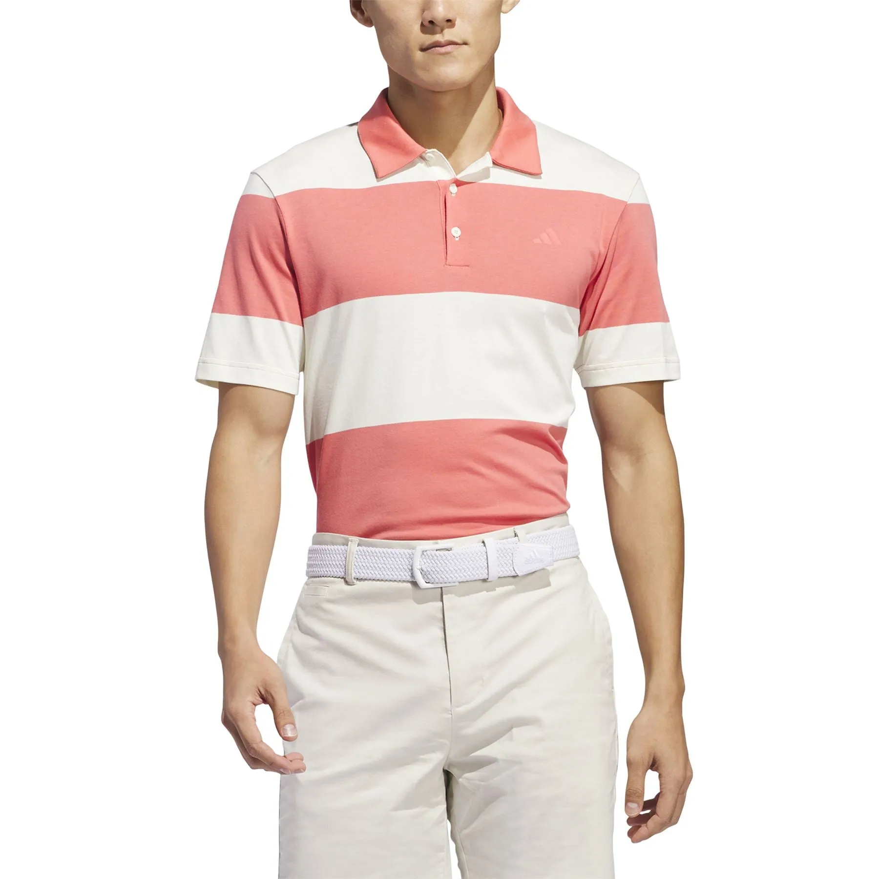 Colourblock Rugby Stripe Regular Fit Core Polo White/Pink - SS24