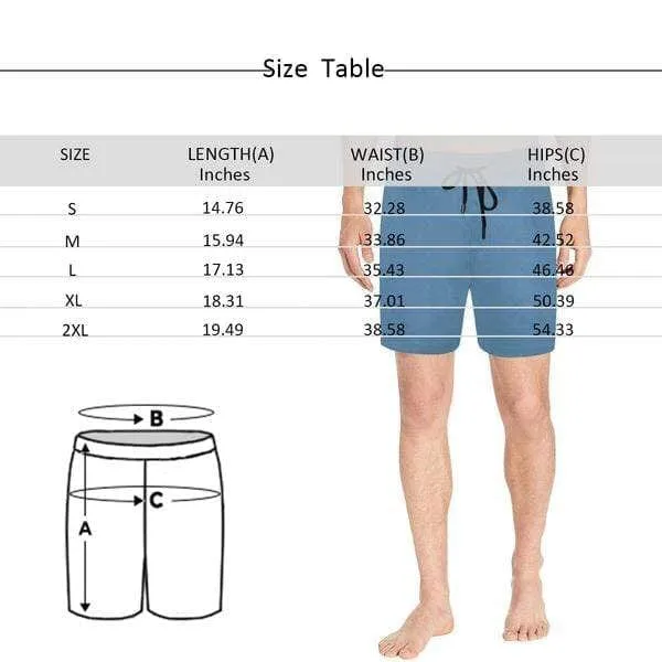 Custom Face Pineapple Men's Swim Shorts Personalized Face Triangle Swim Briefs Quick Dry Swim Shorts