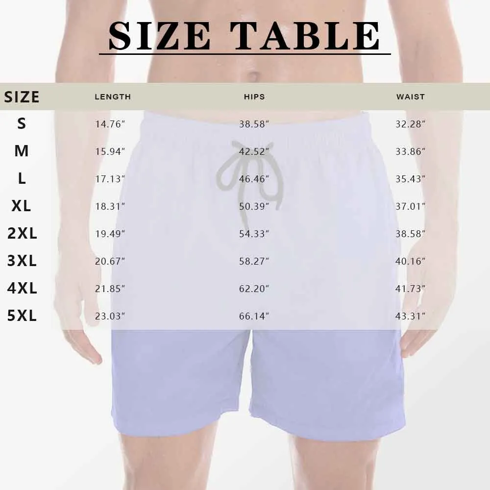 Personalized Swim Trunks Custom Face Birds Men's Quick Dry Swim Shorts Beach Swimsuit