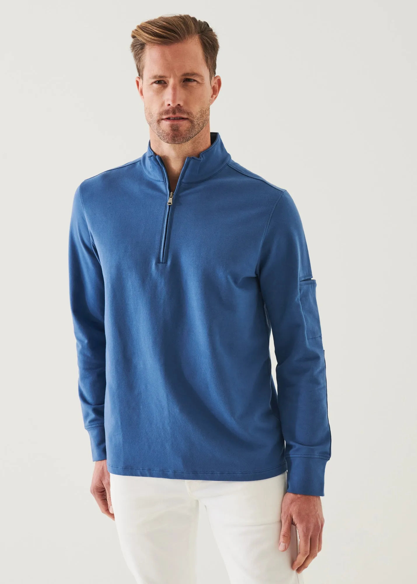 PIMA COTTON FRENCH TERRY QUARTER ZIP