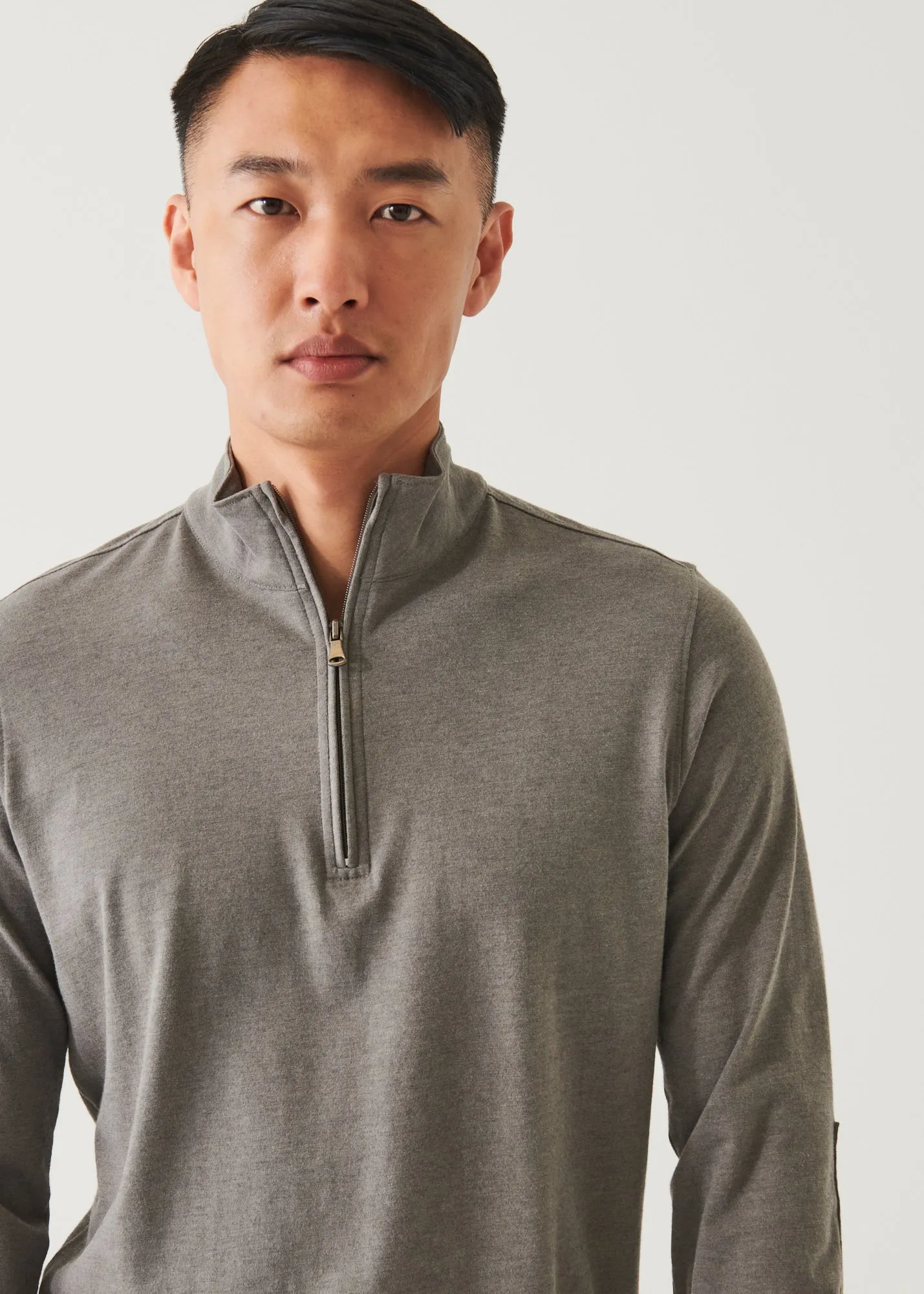 PIMA COTTON STRETCH OVERDYE QUARTER ZIP