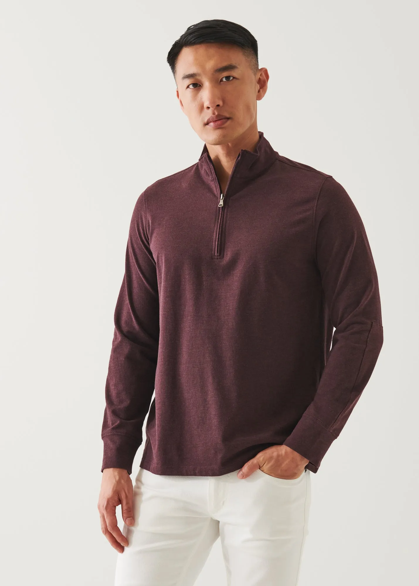 PIMA COTTON STRETCH OVERDYE QUARTER ZIP