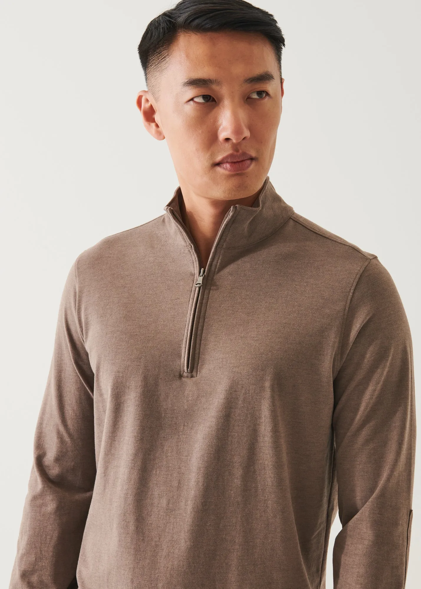 PIMA COTTON STRETCH OVERDYE QUARTER ZIP